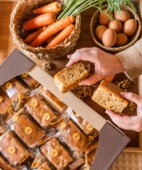 Boîte de gâteau aux carottes sans gluten et lactose 30 unités Boîte de gâteau aux carottes sans gluten et lactose 30 unités