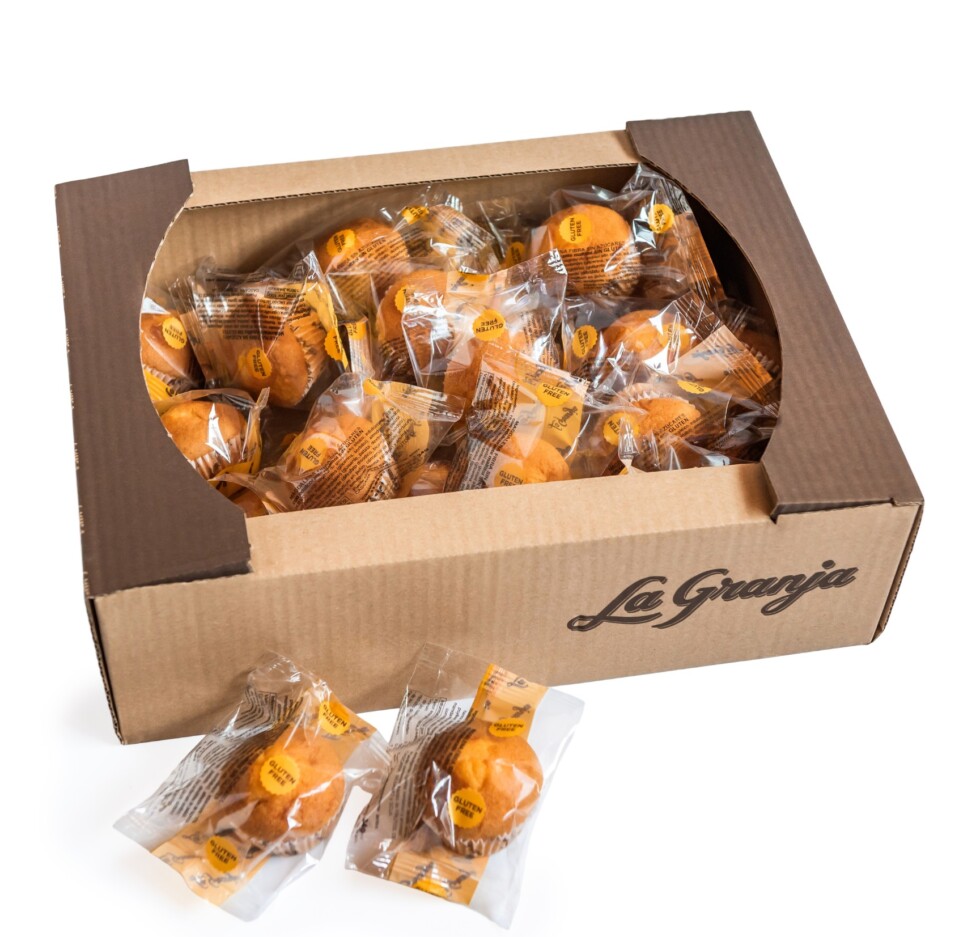 Caixa de Magdalenes fibra sense sucres, sense gluten i sense lactosa 30uds Caixa de Magdalenes fibra sense sucres, sense gluten i sense lactosa 30uds