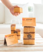 Gâteau génoise spécial à la citrouille et au yuzu, sans gluten et sans lactose 350 g.