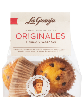Magdalenas gigantes originales con chips de chocolate