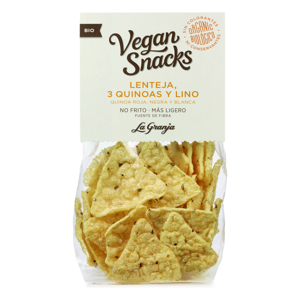 Vegan snacks llentia, 3 quinoes i lli Vegan snacks llentia, 3 quinoes i lli