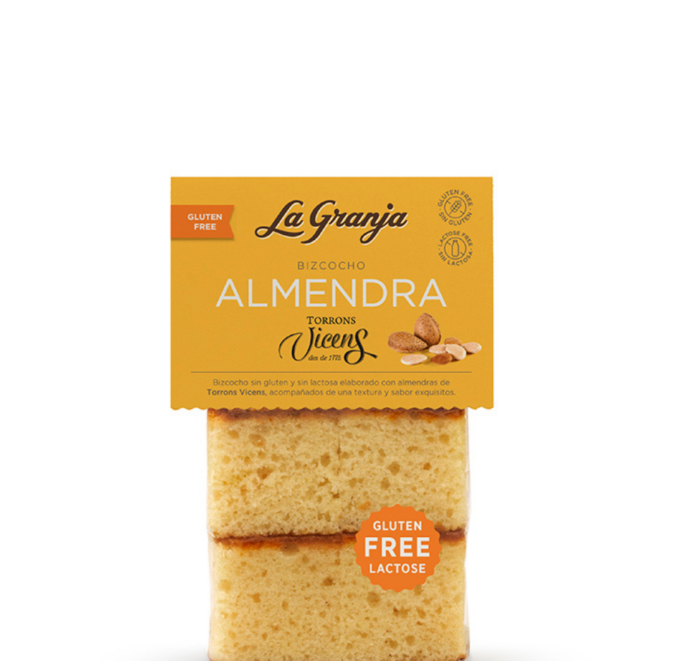 Gluten free & lactose free sponge cake with Vicens Almond 350 g.