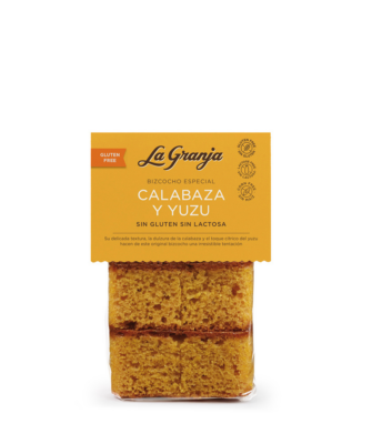 Gluten and lactose free pumpkin and yuzu sponge cake 230 g.