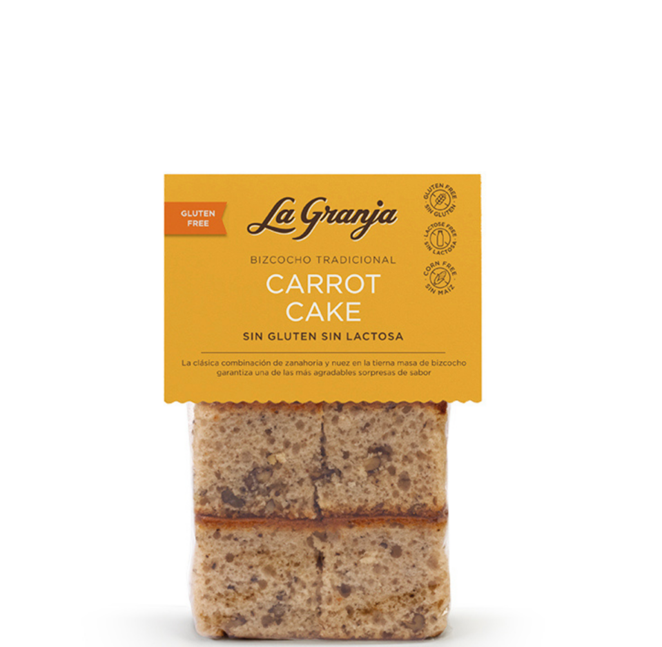 Gâteau traditionnel aux carottes sans gluten et sans lactose 230 g.