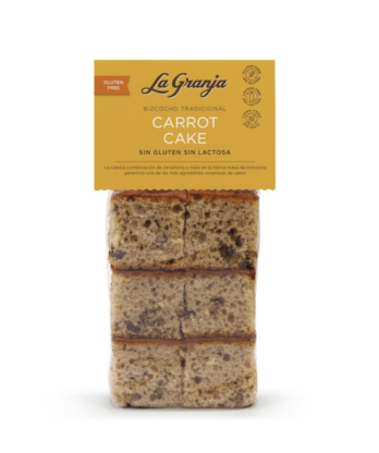 Bizcocho tradicional carrot cake sin gluten y sin lactosa 230 gr.