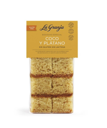 Pa de pessic tradicional plàtan i coco sense gluten i sense lactosa 230 gr.