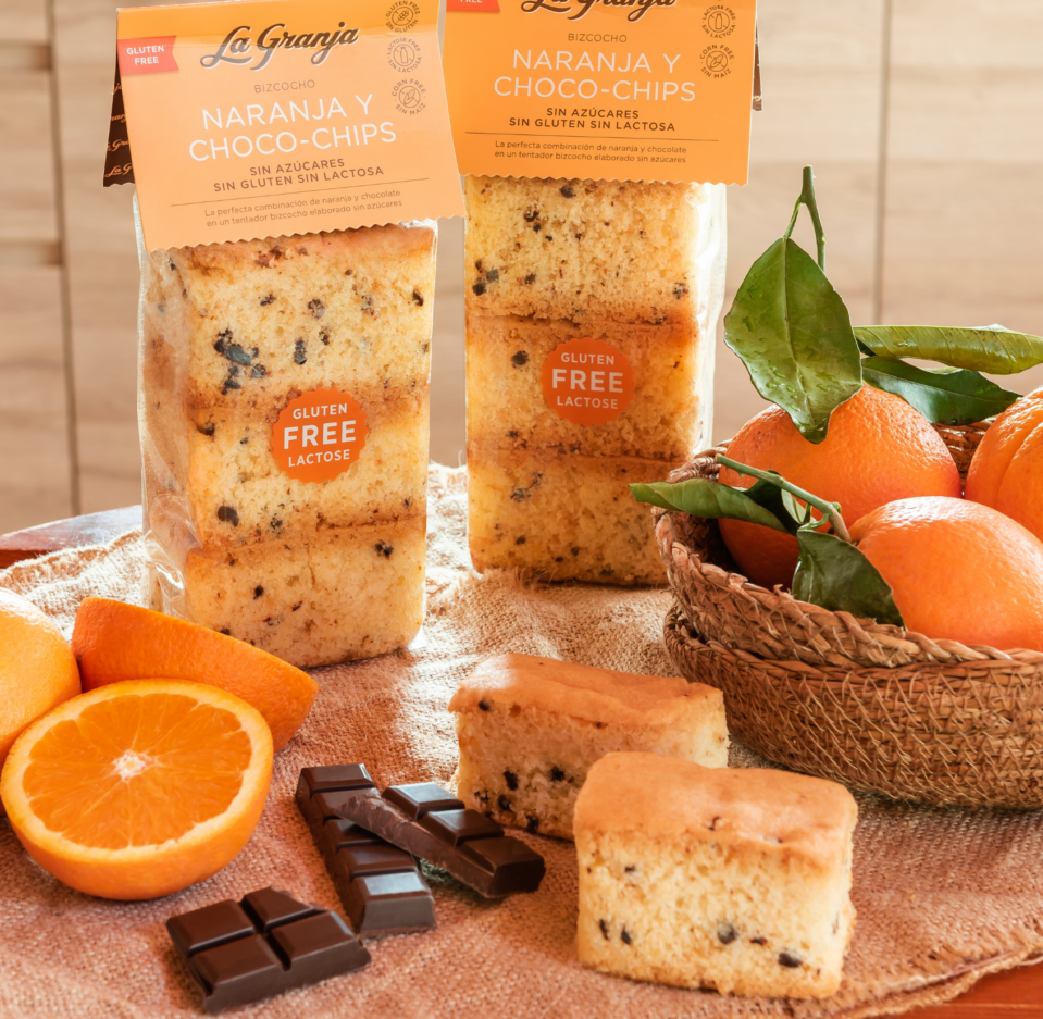 Pa de pessic taronja i xips sense sucres, sense gluten i sense lactosa 350 g.