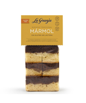 Bizcocho tradicional mármol sin gluten y sin lactosa 230 gr.