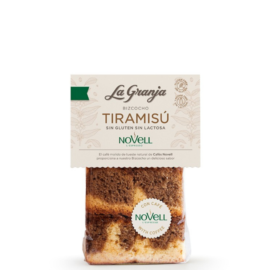 Pa de pessic de tiramisú sense gluten i lactosa Novell 230 gr.