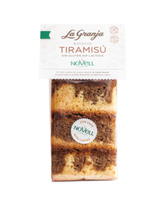 Gluten free, lactose free tiramisú sponge cake Novell 230 g.
