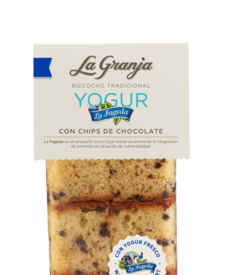 La Fageda traditional yogurt sponge cake with chocolate chips