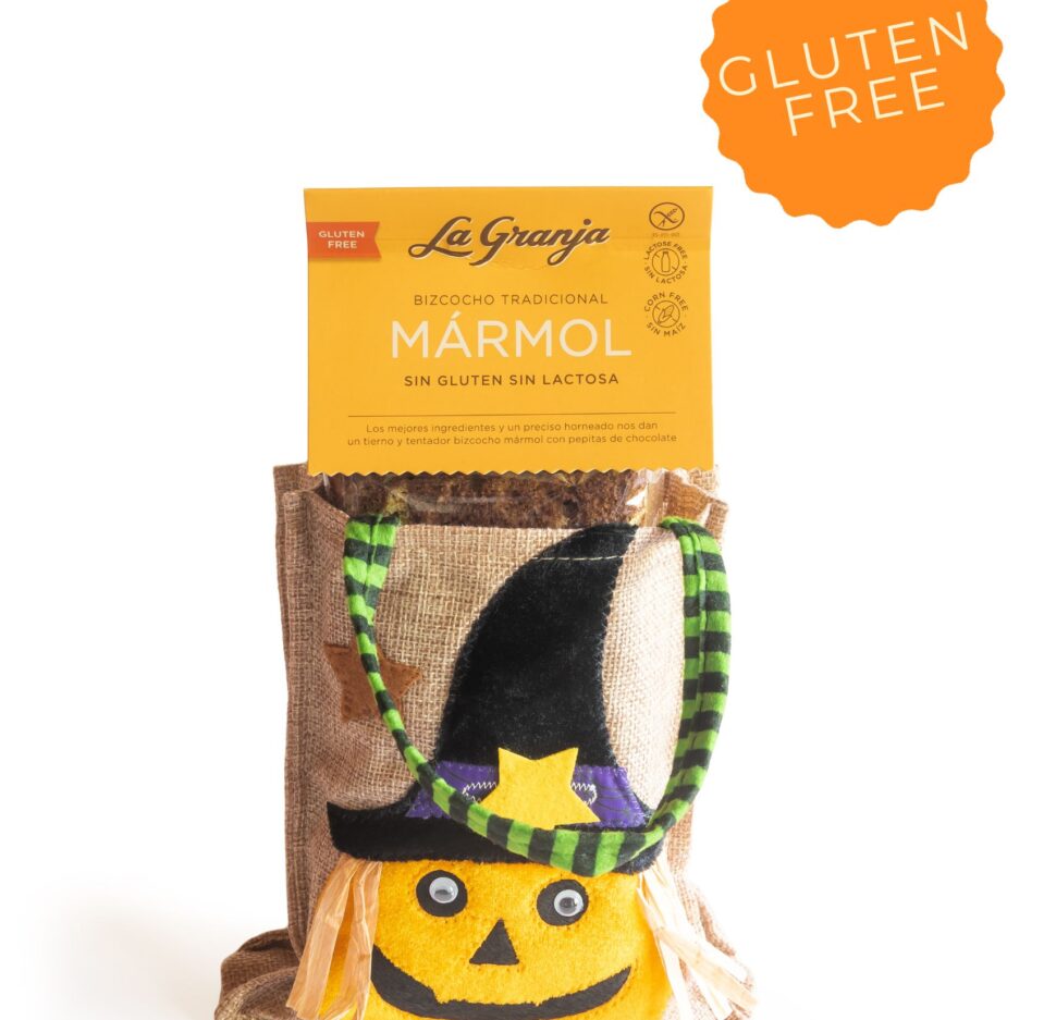 Bolsa Regalo Bruja Halloween con Bizcocho Mármol