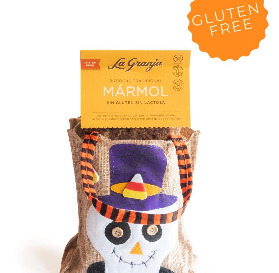 Sac cadeau Sorcière d’Halloween avec gâteau en marbre
