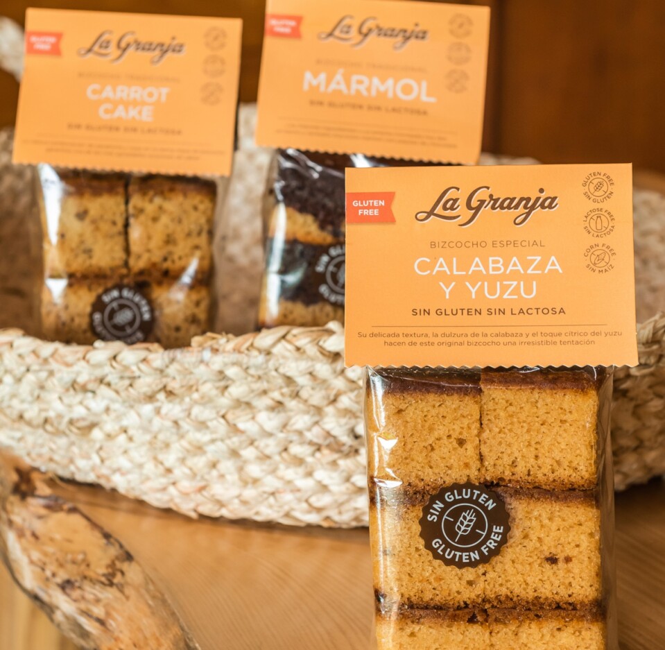 Gâteau génoise spécial à la citrouille et au yuzu, sans gluten et sans lactose 350 g.