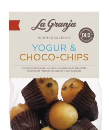 Mini magdalenas duo yogur y choco chips
