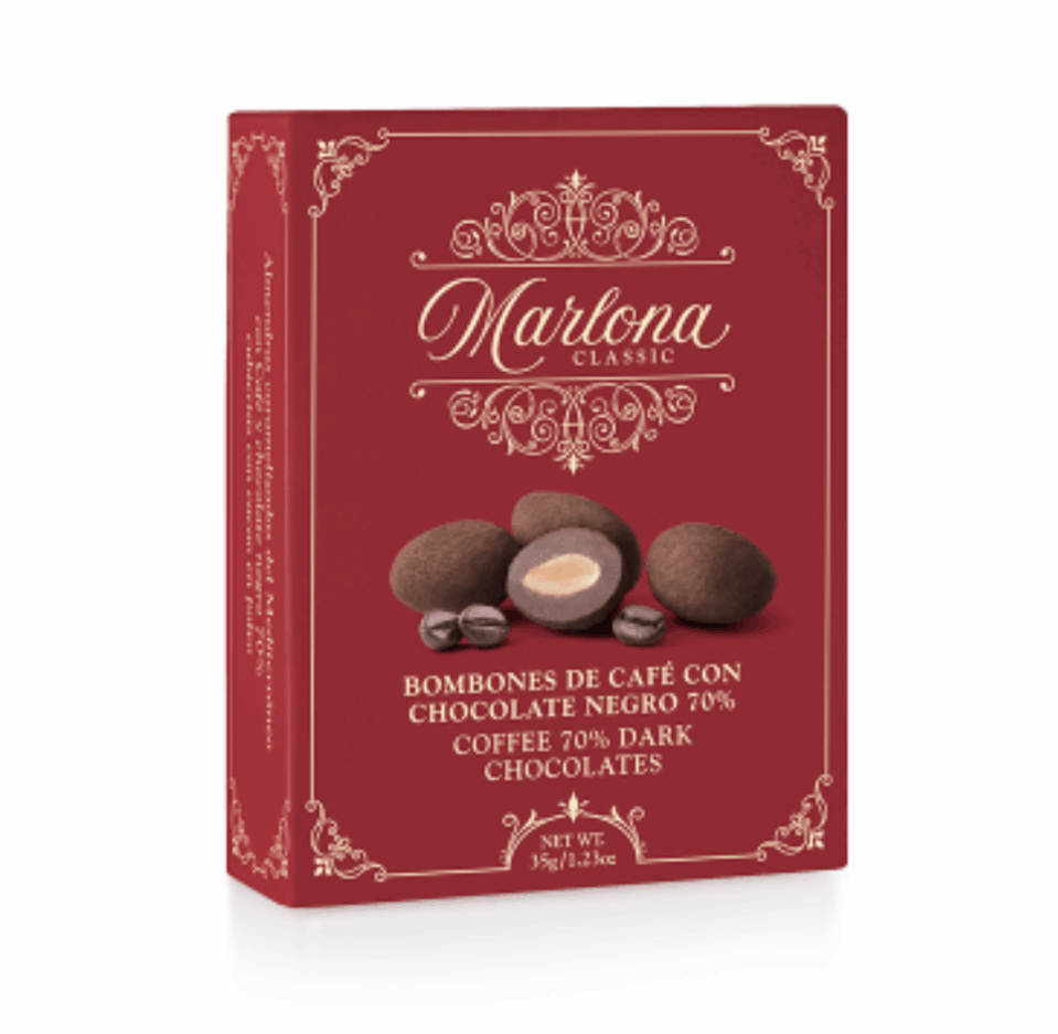 Des bonbons au café avec chocolat noir à 70 %