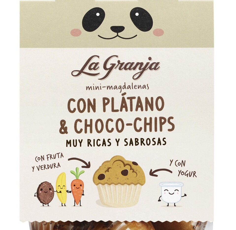 Mini-muffins avec banane et chips de chocolat