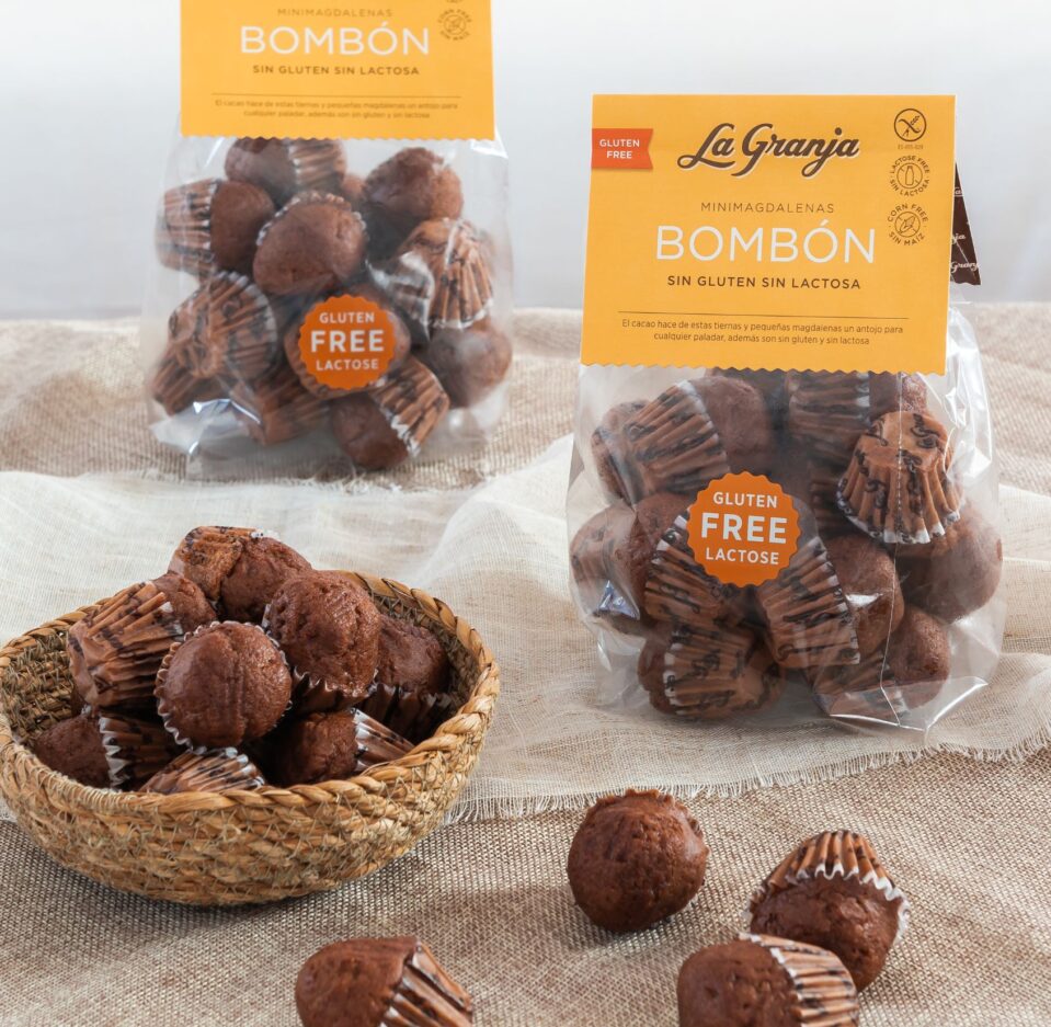 Mini magdalenas choco chips sin gluten y sin lactosa