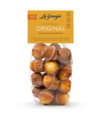 Mini magdalenas originales sin gluten y sin lactosa