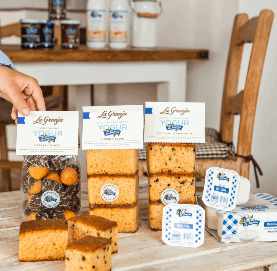 La Fageda traditional yogurt sponge cake