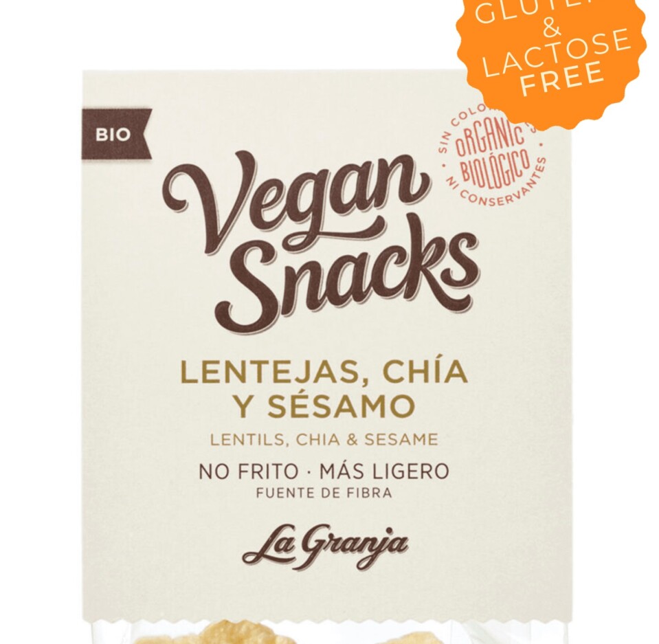 Vegan snacks lenteja, chía y sésamo Vegan snacks lenteja, chía y sésamo