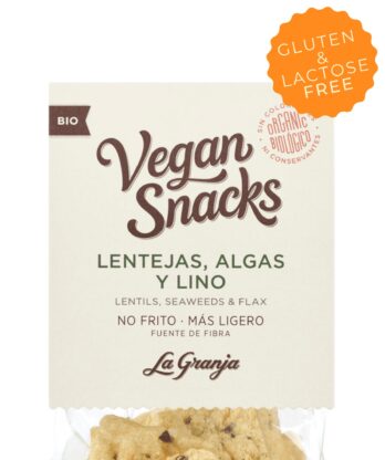Vegan snacks lenteja, algas y lino