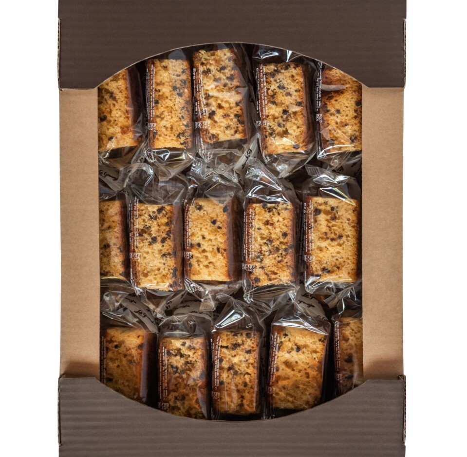 Boîte de gâteau spécial à l’orange et pépites de chocolat 30uds Boîte de gâteau spécial à l’orange et pépites de chocolat 30uds