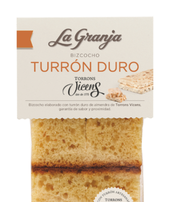 Bizcocho de almendras sin gluten y sin lactosa Torrons Vicens 350 gr.