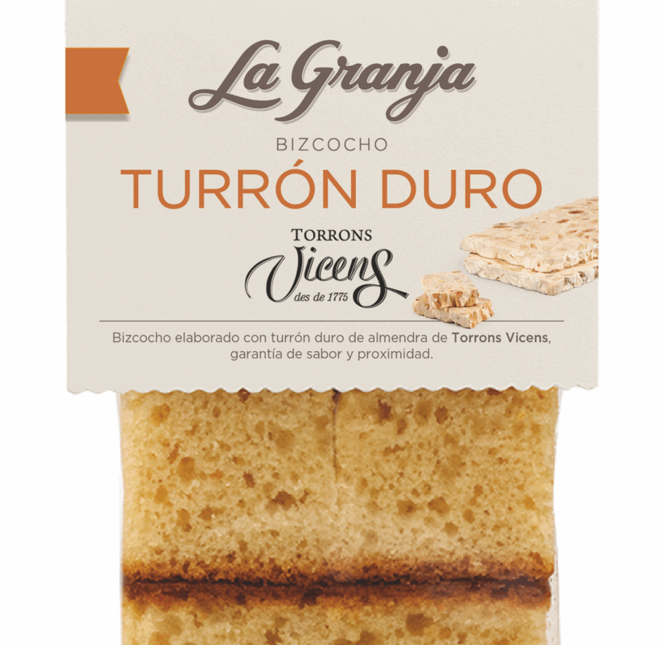 Gâteau aux amandes sans gluten ni lactose Torrons Vicens 350 g.