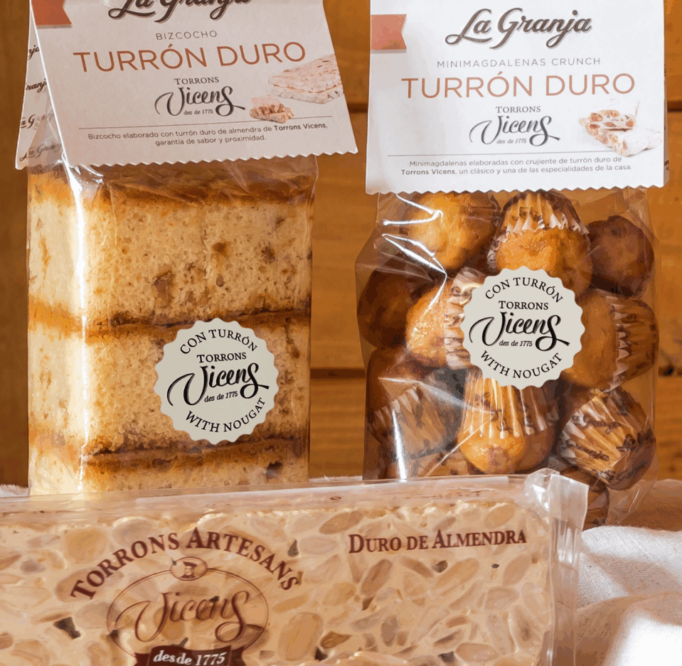 Torrons Vicens mini-muffins croquants au nougat dur