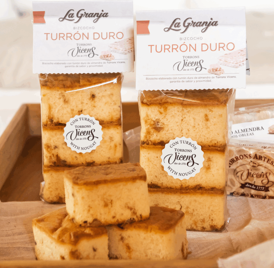Gâteau aux amandes sans gluten ni lactose Torrons Vicens 350 g.