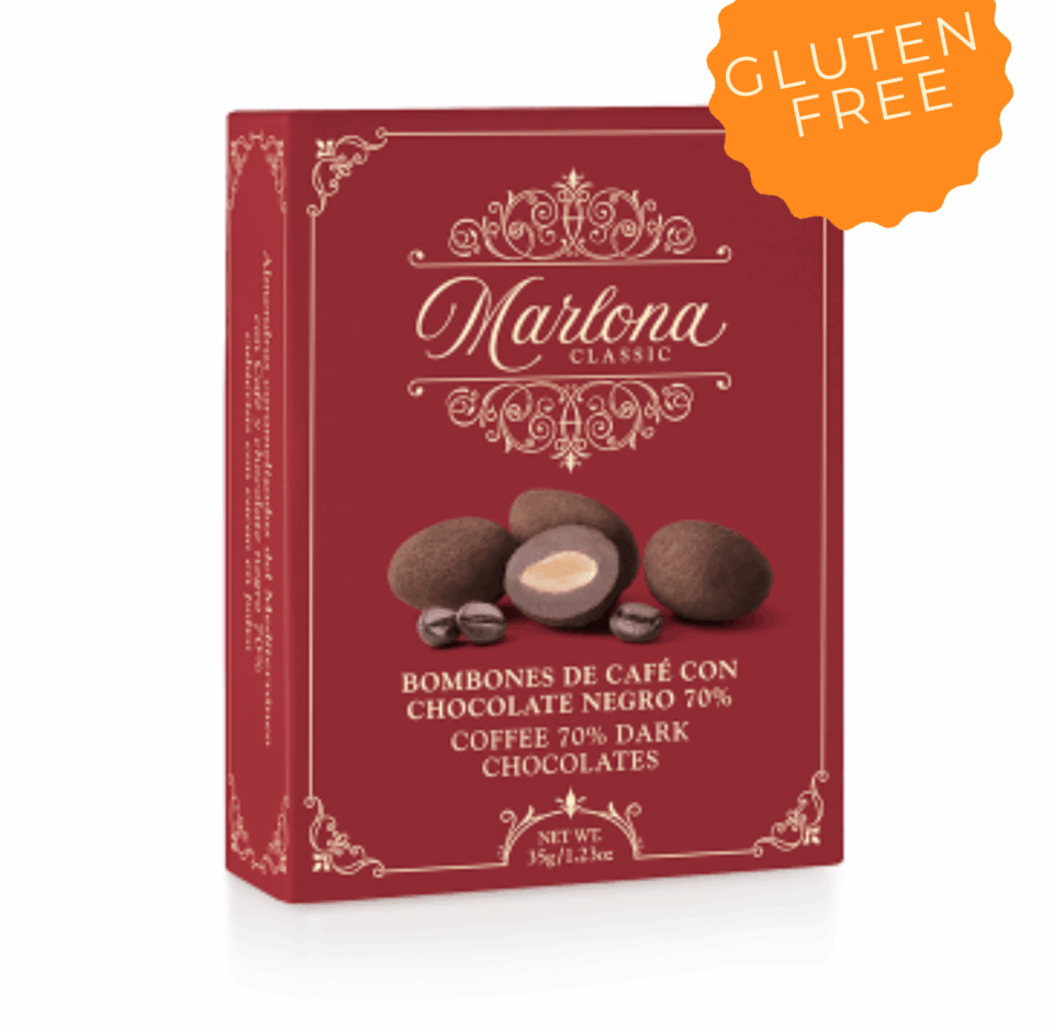 Des bonbons au café avec chocolat noir à 70 %