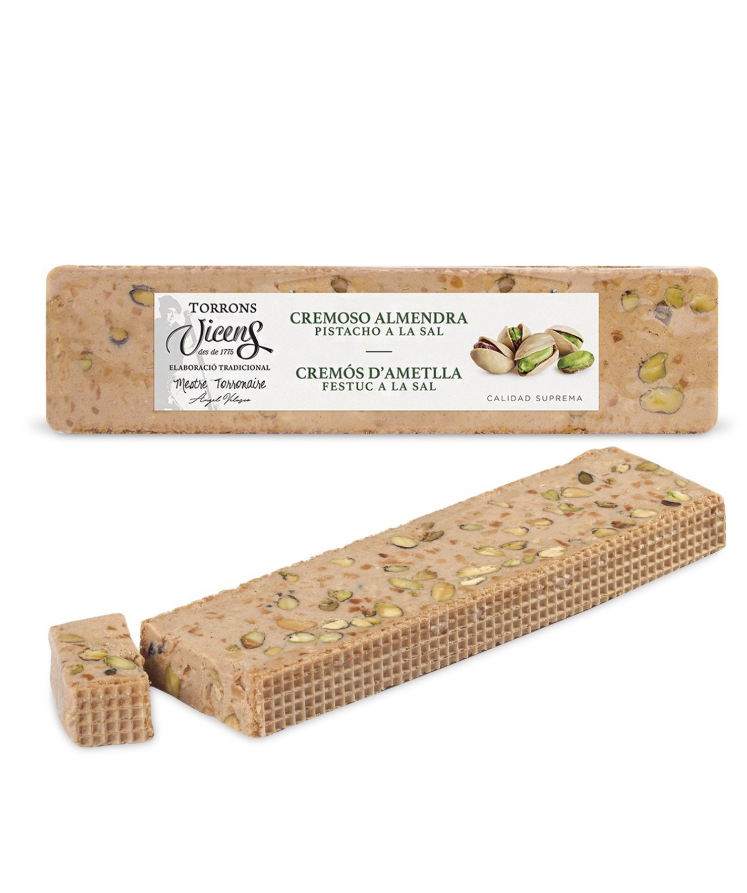 Turrón Cremoso de Almendra y Pistacho a la sal